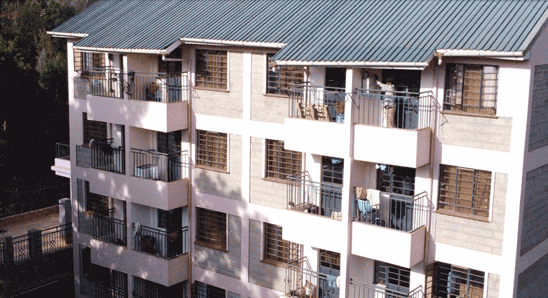 Solar panel on the roof of a building in Nairobi